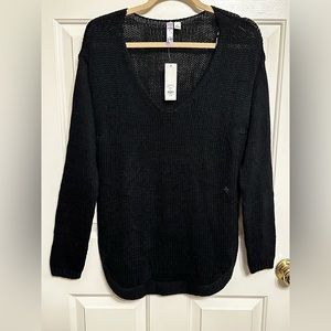 Alya Francesca’s Black Sweater-  Small NWT V-neck Relaxed Fit